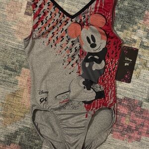 Disney Gray and Red Mickey Mouse GK Leotard Gymnastics